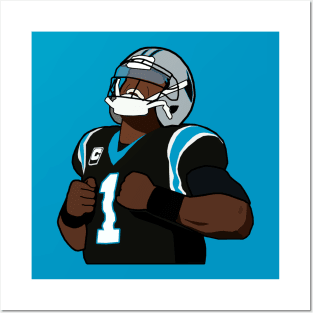 Cam Newton Touchdown Celebration Carolina Panthers NFL Posters and Art